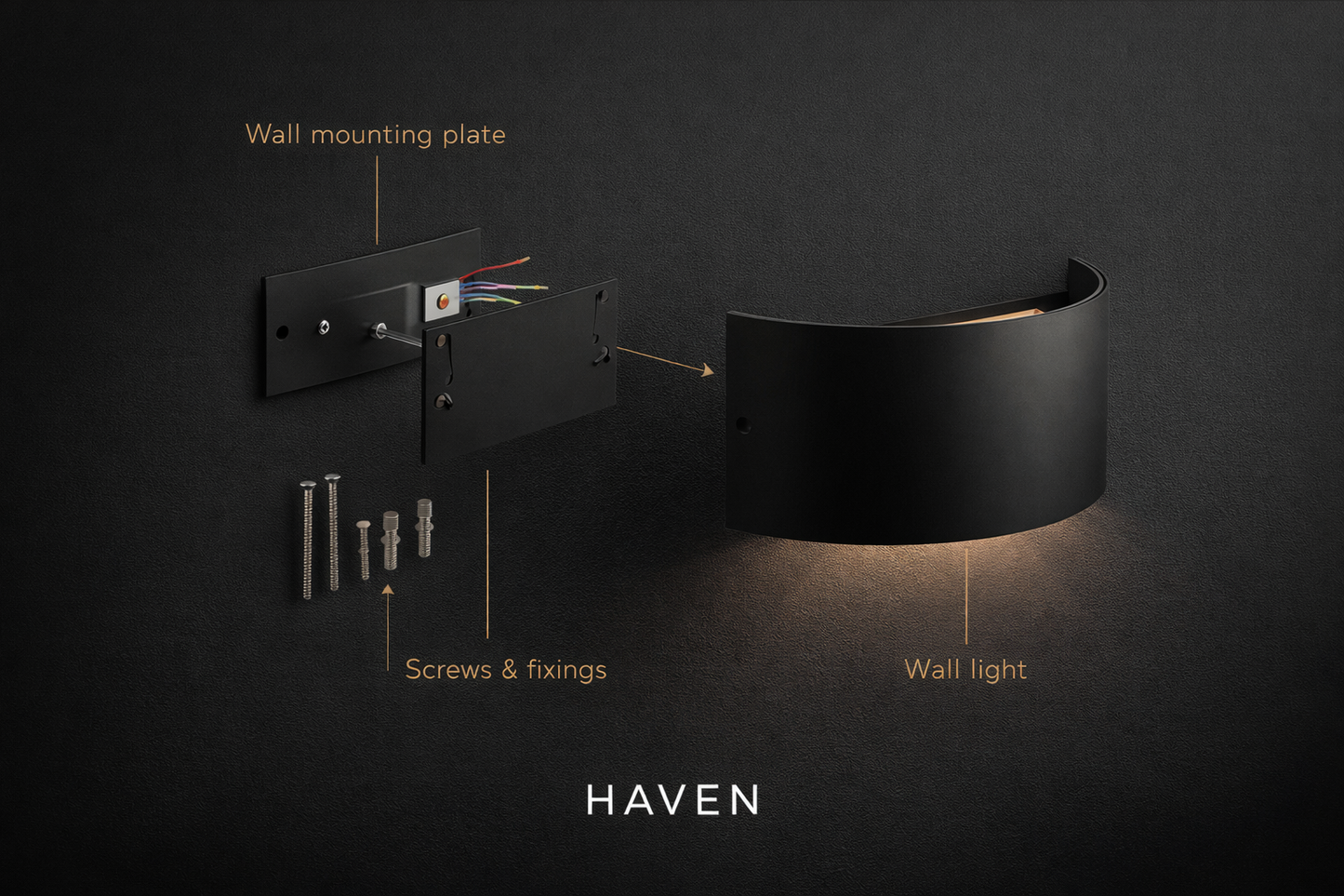 HAVEN White Up & Down LED Wall Sconce (Indoor/Outdoor)