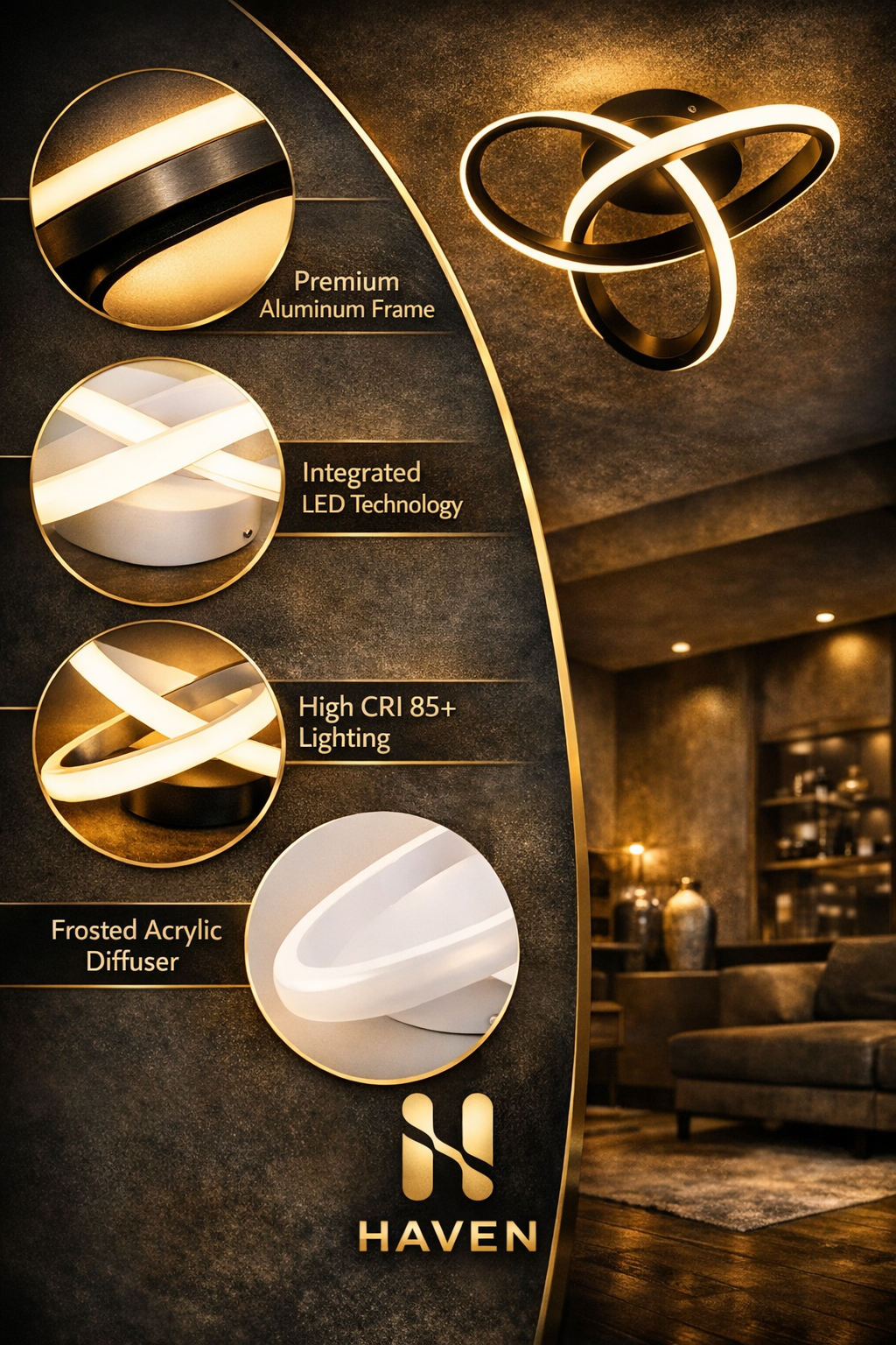 HAVEN AuraLine™ Dimmable Ceiling Light