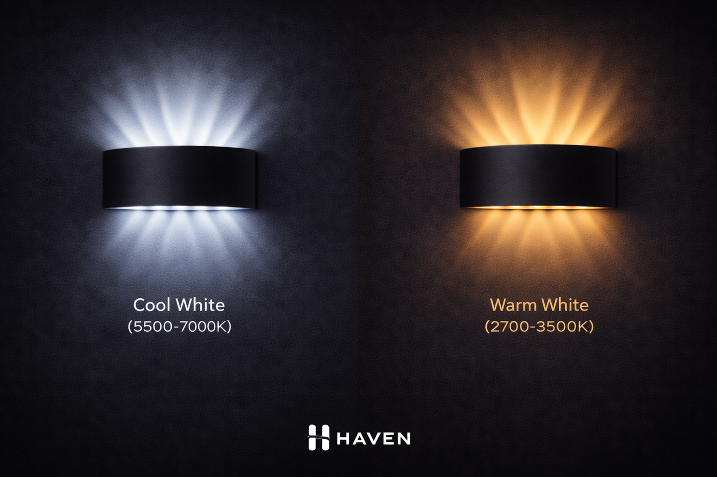 HAVEN White Up & Down LED Wall Sconce (Indoor/Outdoor)