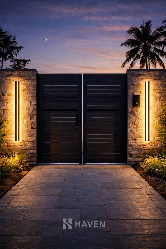 HAVEN Minimalist Outdoor Linear Wall Light (Waterproof)