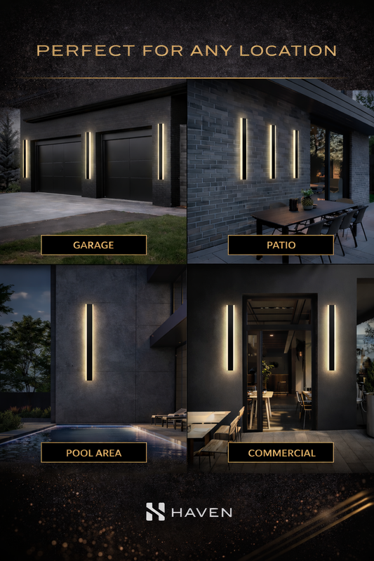 HAVEN Minimalist Outdoor Linear Wall Light (Waterproof)