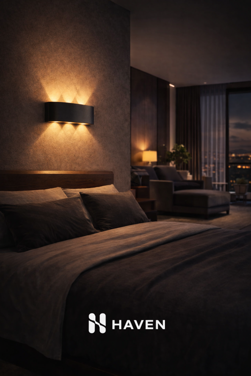 HAVEN White Up & Down LED Wall Sconce (Indoor/Outdoor)