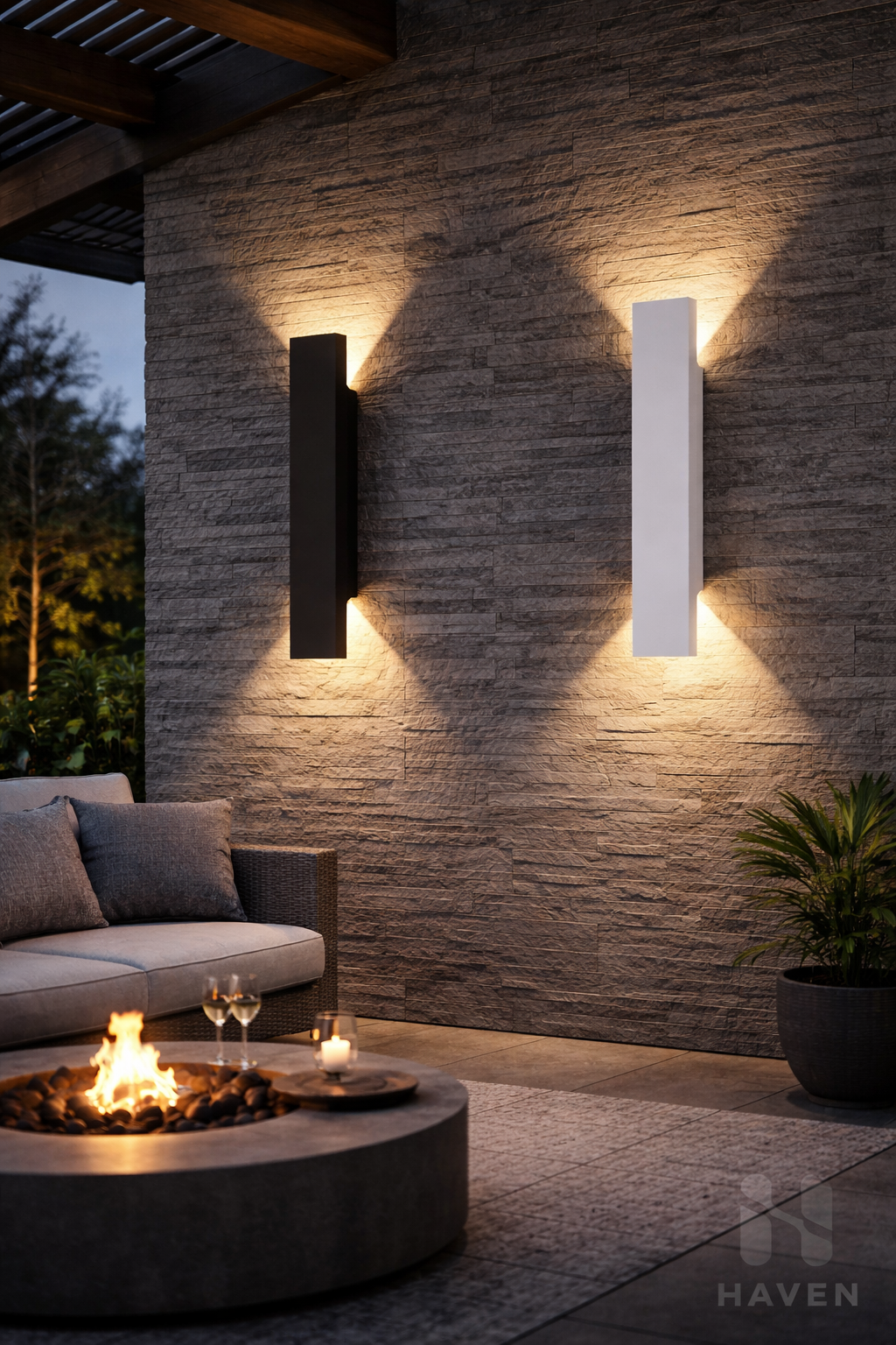 HAVEN Outdoor Up & Down Wall Light (Waterproof Aluminium)